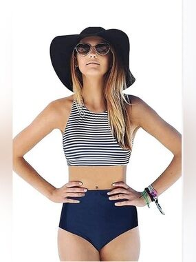 GEEK LIGHTING Piece Swimsuit High Waisted Bathing Suit Size M